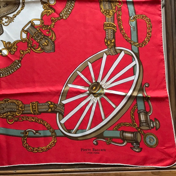 1980’s Vintage Pierre Baccara Square Scarf - Picture 3 of 8